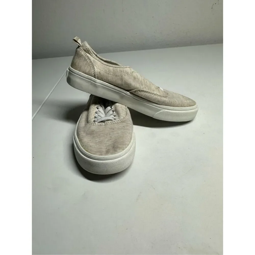 Old Navy Linen Lo Tops Lace Up Sneakers Kids Size 1 Natural Beige Canvas Tan
